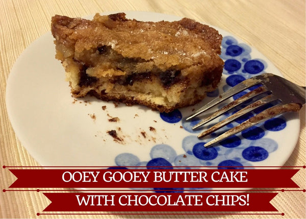 Chocolate Chip Ooey Gooey Butter Cake 