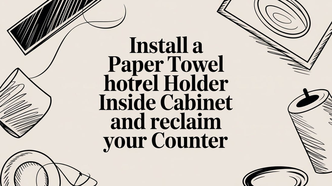Install a Paper Towel Holder Inside Cabinet and Reclaim Your Counter