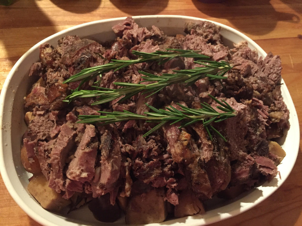 Slow Cooker Roast Leg of Lamb with Anchovies