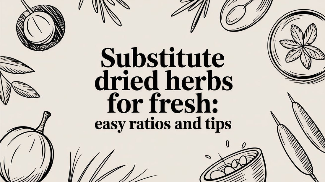 Substitute dried herbs for fresh: Easy Ratios and Tips