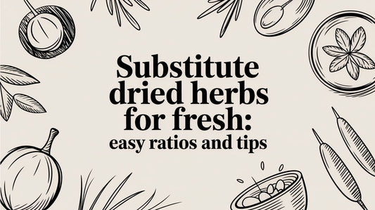 Substitute dried herbs for fresh: Easy Ratios and Tips