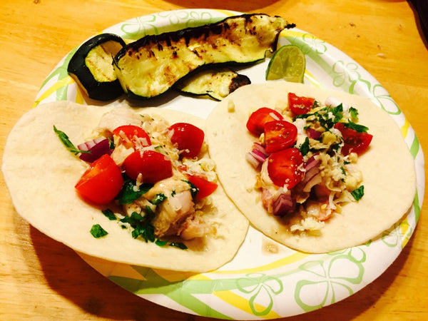 Grilled Fish Tacos with Chipotle Mayonnaise