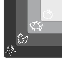 Extra Thick Flexible Plastic Cutting Board Mats With Food Icons & "EZ-Grip" Waffle Back, (Set of 4)…