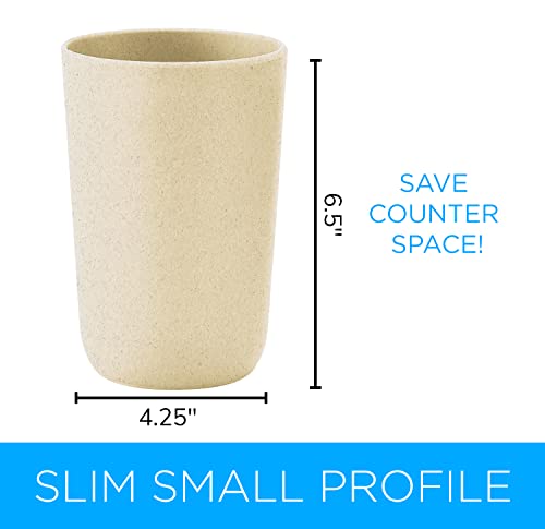 Cooler Kitchen Modern Slim Bamboo Utensil Holder Caddy | Rust Proof and Dishwasher Safe