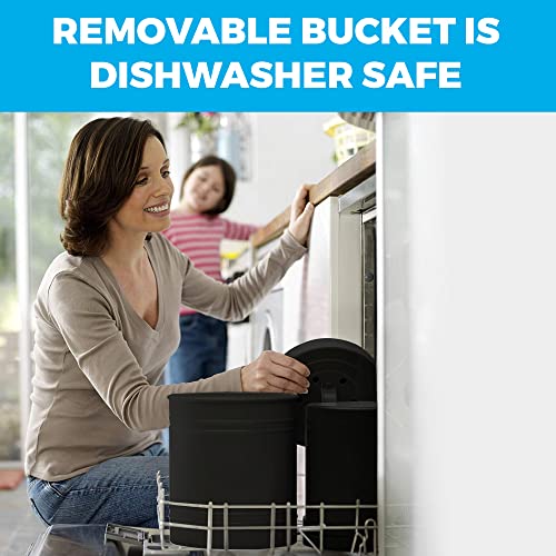 Kitchen Compost Bin with EZ-No Lock Lid, Plastic Liner & Charcoal Filters