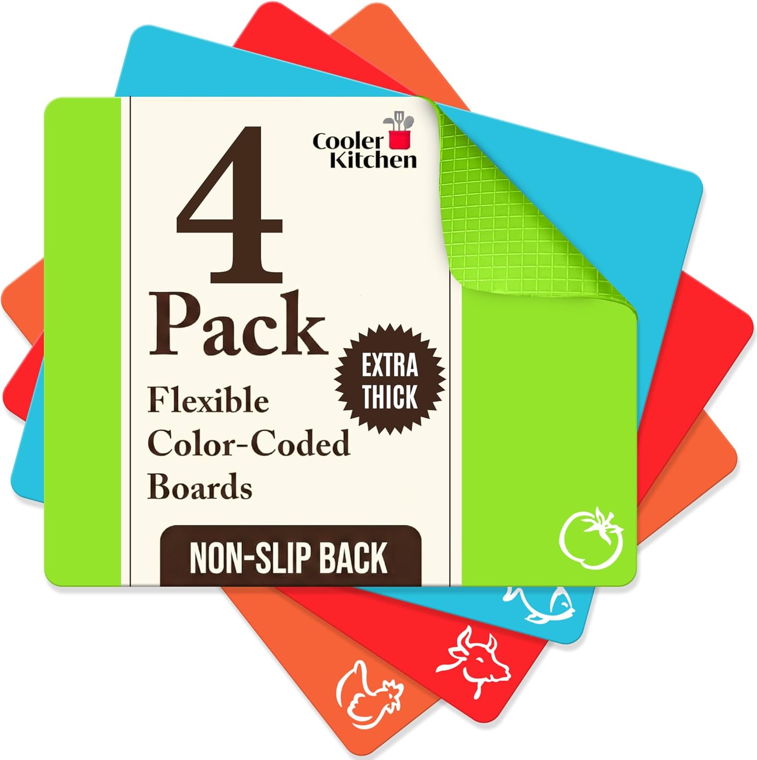 Color-Coded Flexible Cutting Board Mats | Cooler Kitchen