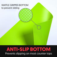 Ginsu Bamboo Wood Cutting Board Set with 6 Color-Coded Mats and Food Icons for Easy Meal Prep and Cleanup