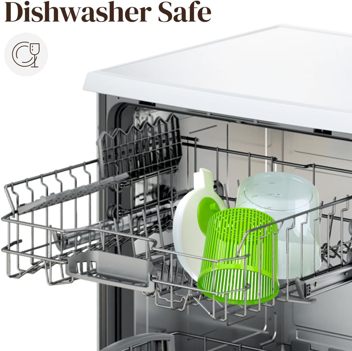 Mini Salad Spinner and Dryer With Measuring Cup Bowl, Best Rated Lettuce Spinners Single Serve, Collander with Spinner, Vegetable Washing Basket