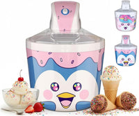 Ice Cream Maker Machine for Kids -1.2 Quart Electric Ice Cream Makers, Best Countertop Machine for Homemade Ice Cream, soft serve, Sorbet, Gelato