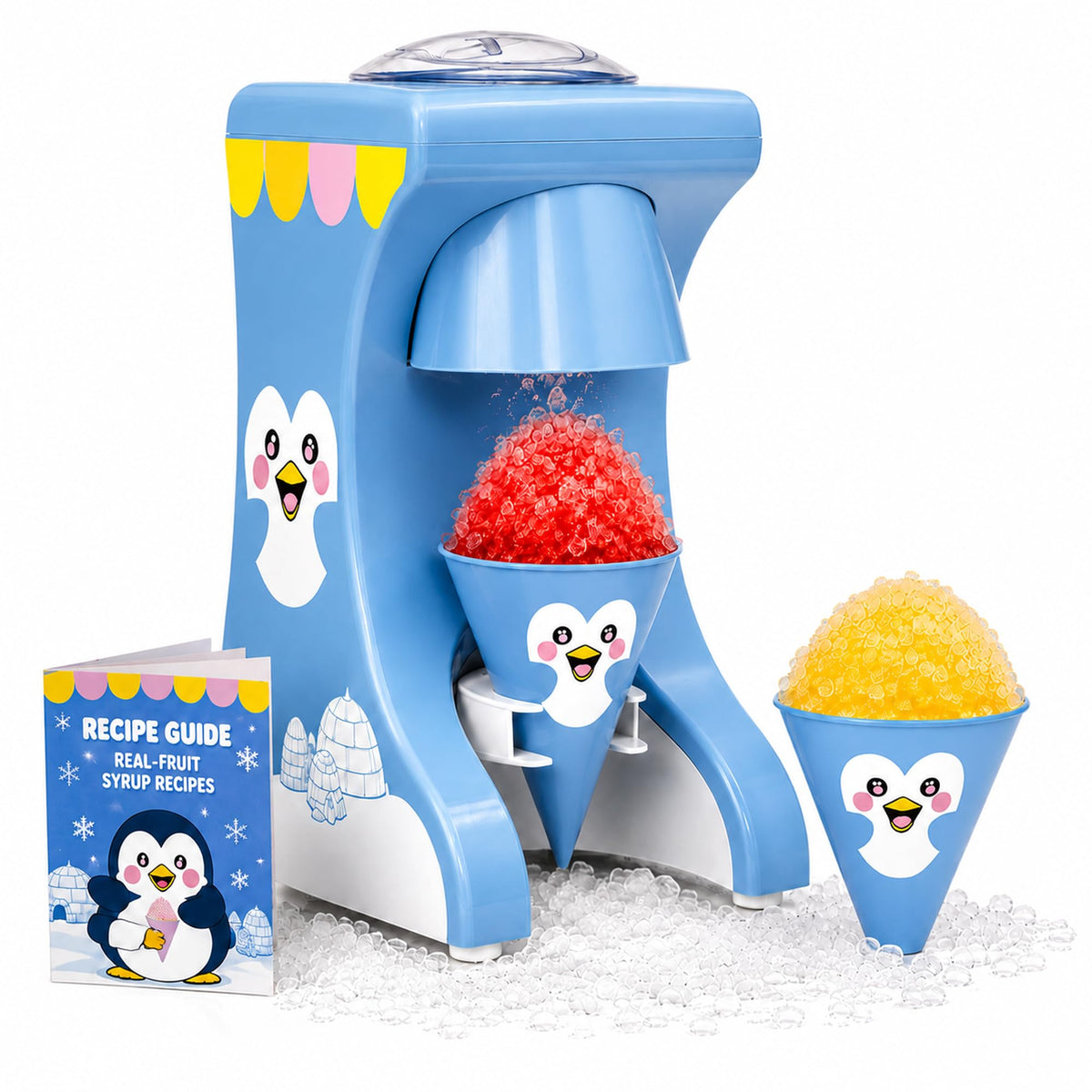 Penguin Snow Cone Machine for Kids – Countertop Electric Shaved Ice Machine