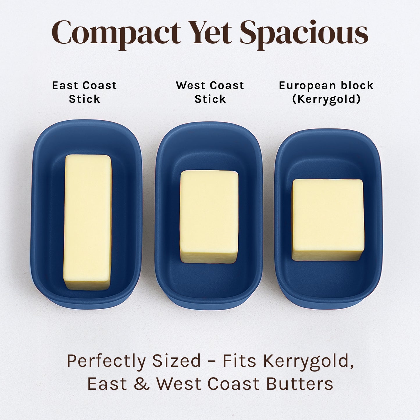 Modern Bamboo Butter Dish with Lid  - Dishwasher Safe - Perfectly Sized For Large European Style Butters