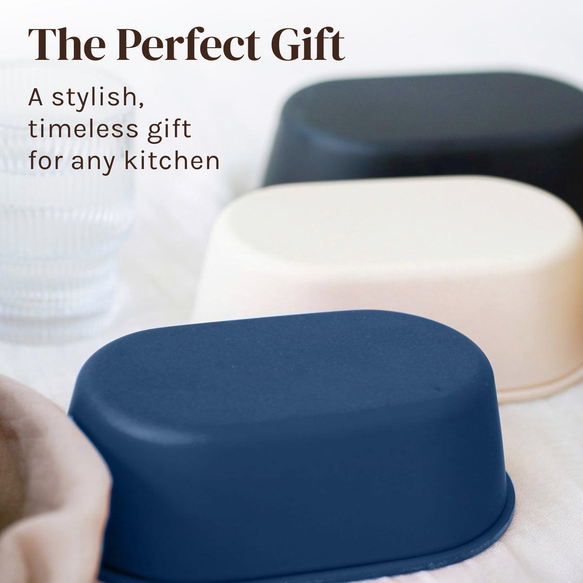 Modern Bamboo Butter Dish with Lid  - Dishwasher Safe - Perfectly Sized For Large European Style Butters