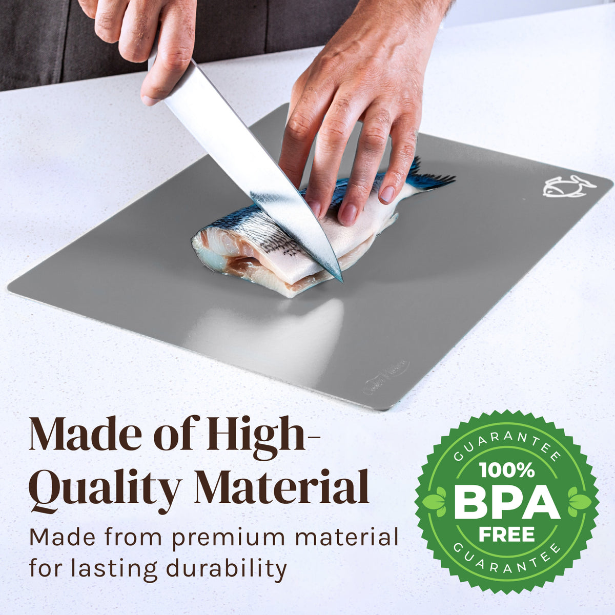 Extra Thick Flexible Plastic Cutting Board Mats With Food Icons & "EZ-Grip" Waffle Back, (Set of 4)…