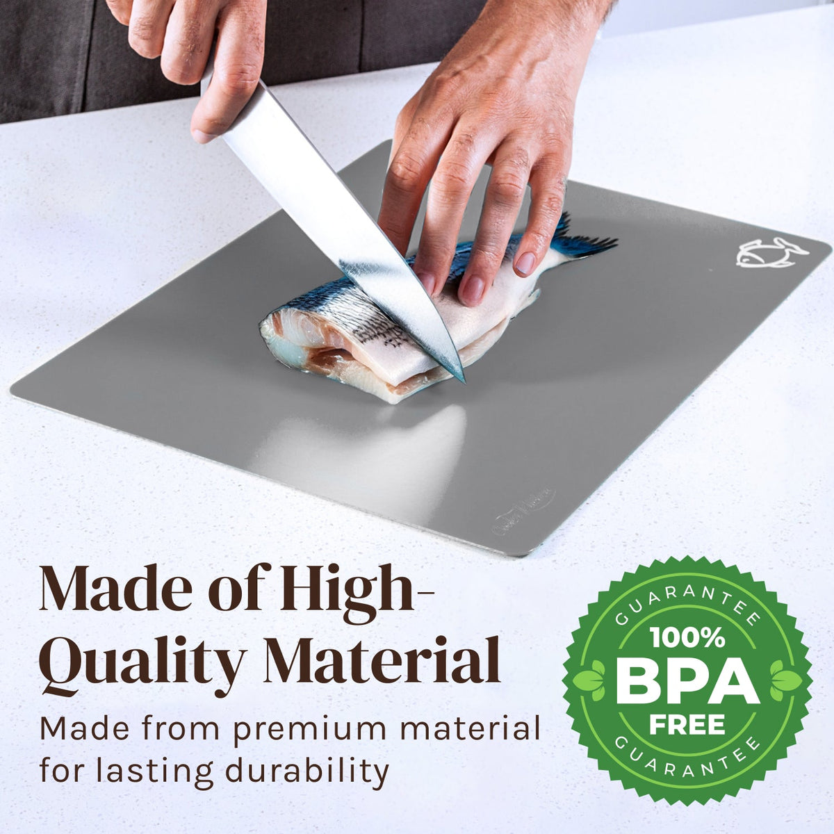 Extra Thick Flexible Plastic Cutting Board Mats With Food Icons & "EZ-Grip" Waffle Back, (Set of 4)…