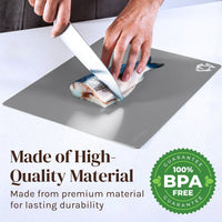 Extra Thick Flexible Plastic Cutting Board Mats With Food Icons & "EZ-Grip" Waffle Back, (Set of 4)…