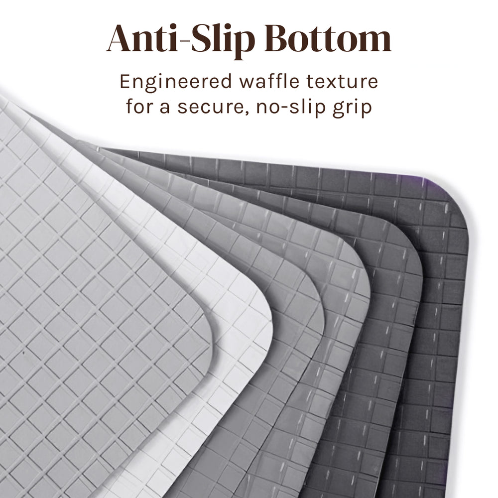 Plastic Cutting Board Mats with Food Icons & EZ-Grip Waffle Back, (Set of 6)