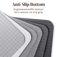 Plastic Cutting Board Mats with Food Icons & EZ-Grip Waffle Back, (Set of 6)