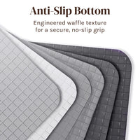 Plastic Cutting Board Mats with Food Icons & EZ-Grip Waffle Back, (Set of 6)