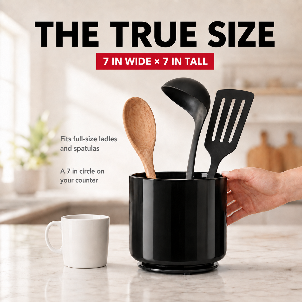 Rotating Utensil Holder — Plastic - Steel