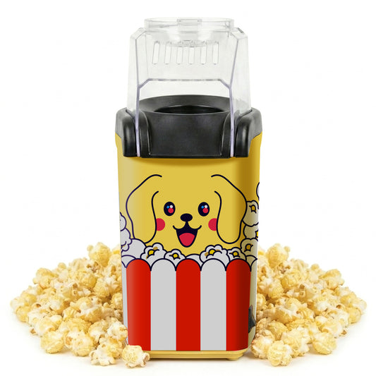 Cooler Concepts "Pupcorn" Popcorn Machine & Air Popper – 1200W Hot Air Popper with Butter Melting Tray – Mini Electric Maker - Gift for Dog Lovers, Home, Kids Movie Night - Healthy Oil Free Snacks