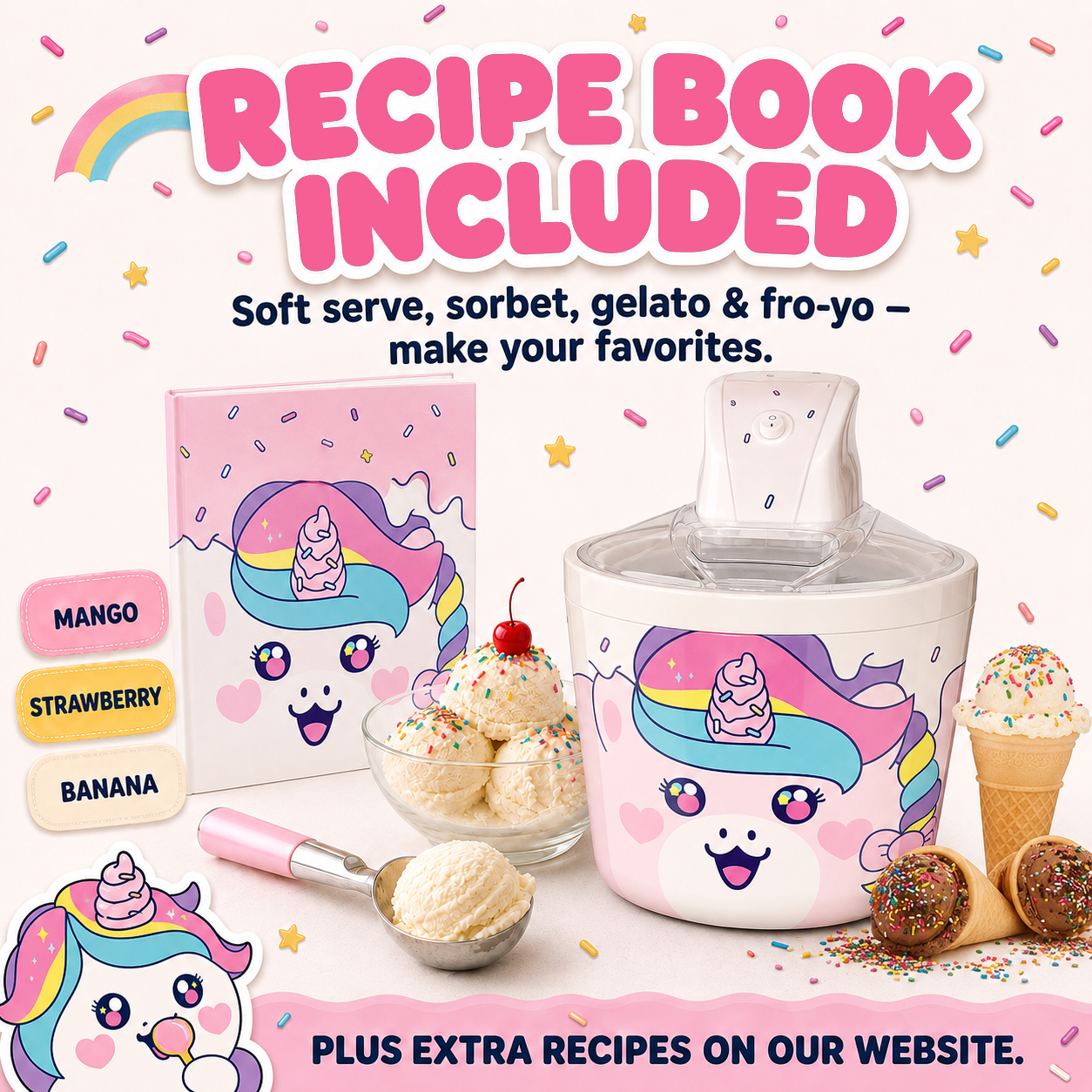 Unicorn ice cream maker for kids - gallery view 4