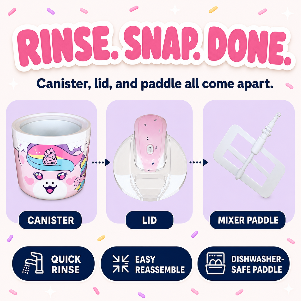 Unicorn ice cream maker for kids - gallery view 5
