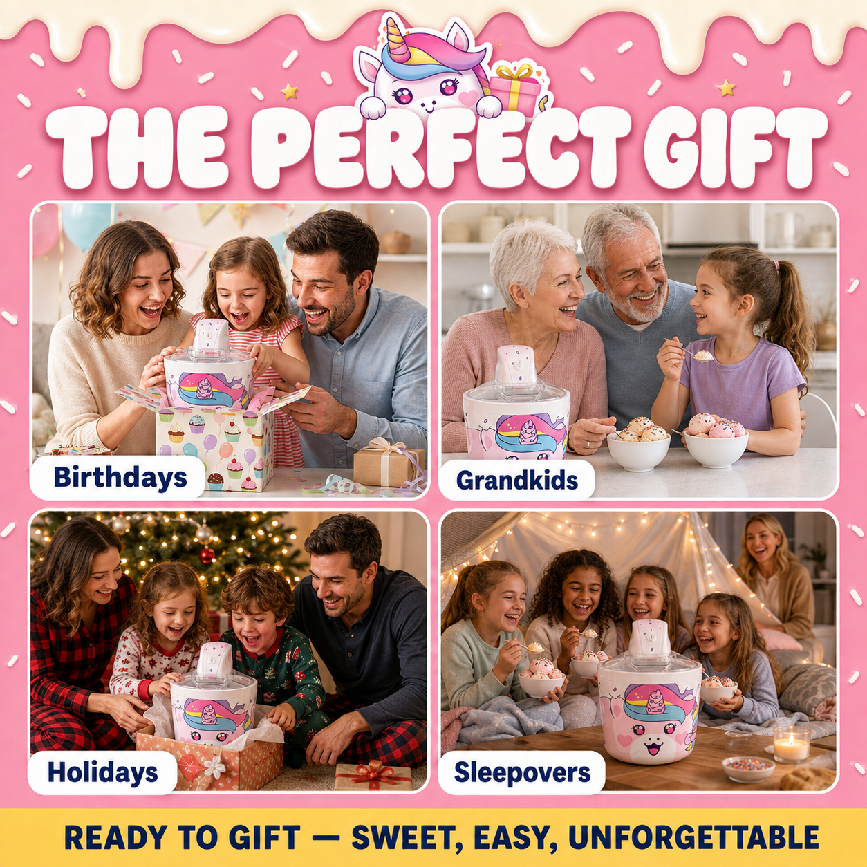 Unicorn ice cream maker for kids - gallery view 7