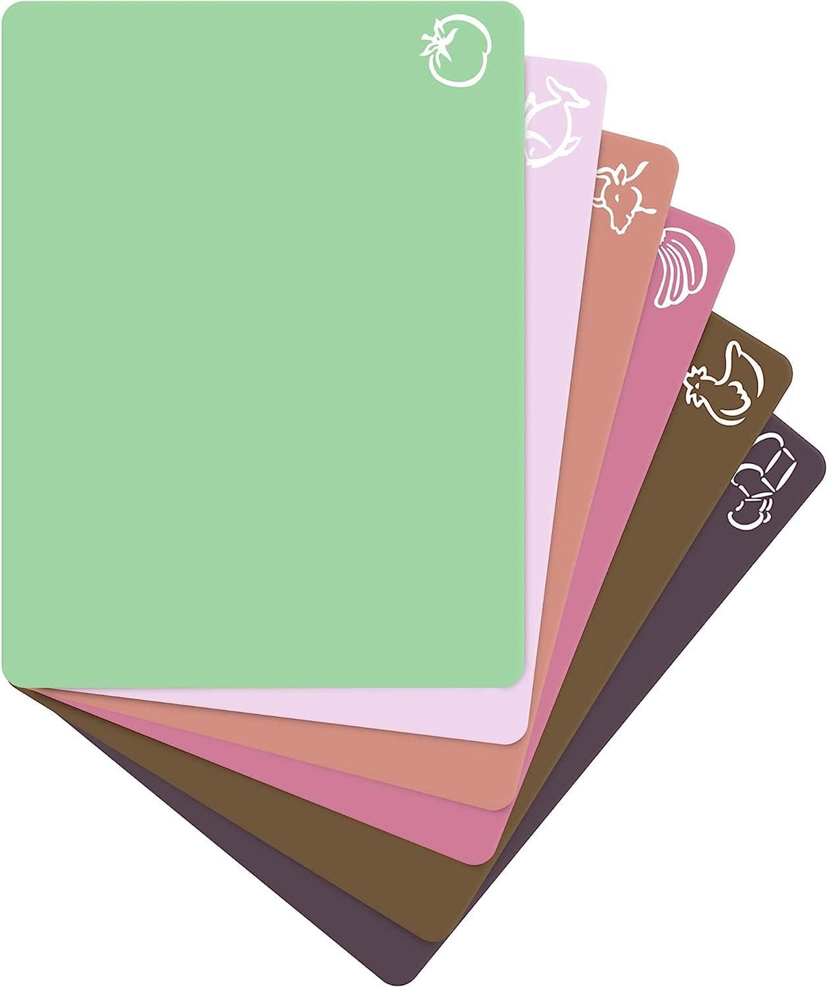 Cooler Concepts Extra Thick Flexible Plastic Cutting Board Mats with Food Icons & EZ-Grip Waffle Back,Dishwasher Safe (Copy)